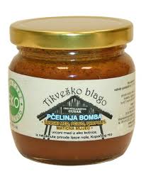 EKO pčelinja bomba - livadski med, pelud, propolis i matična mliječ 250g - Tikveško blago