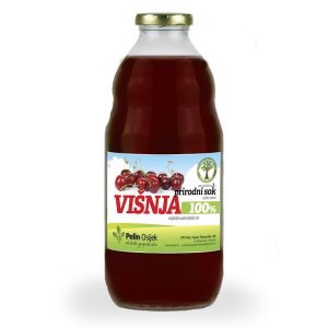Domaći sok od 100% višnje 1L– organski uzgoj - OPG Pelin