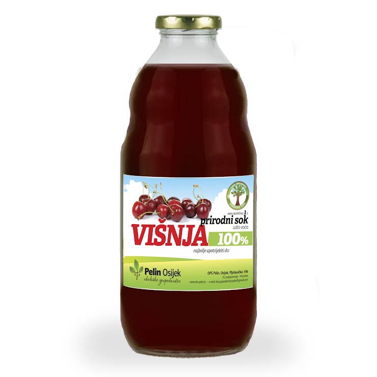 unnamed (2) Domaći sok od 100% višnje 1L– organski uzgoj - OPG Pelin