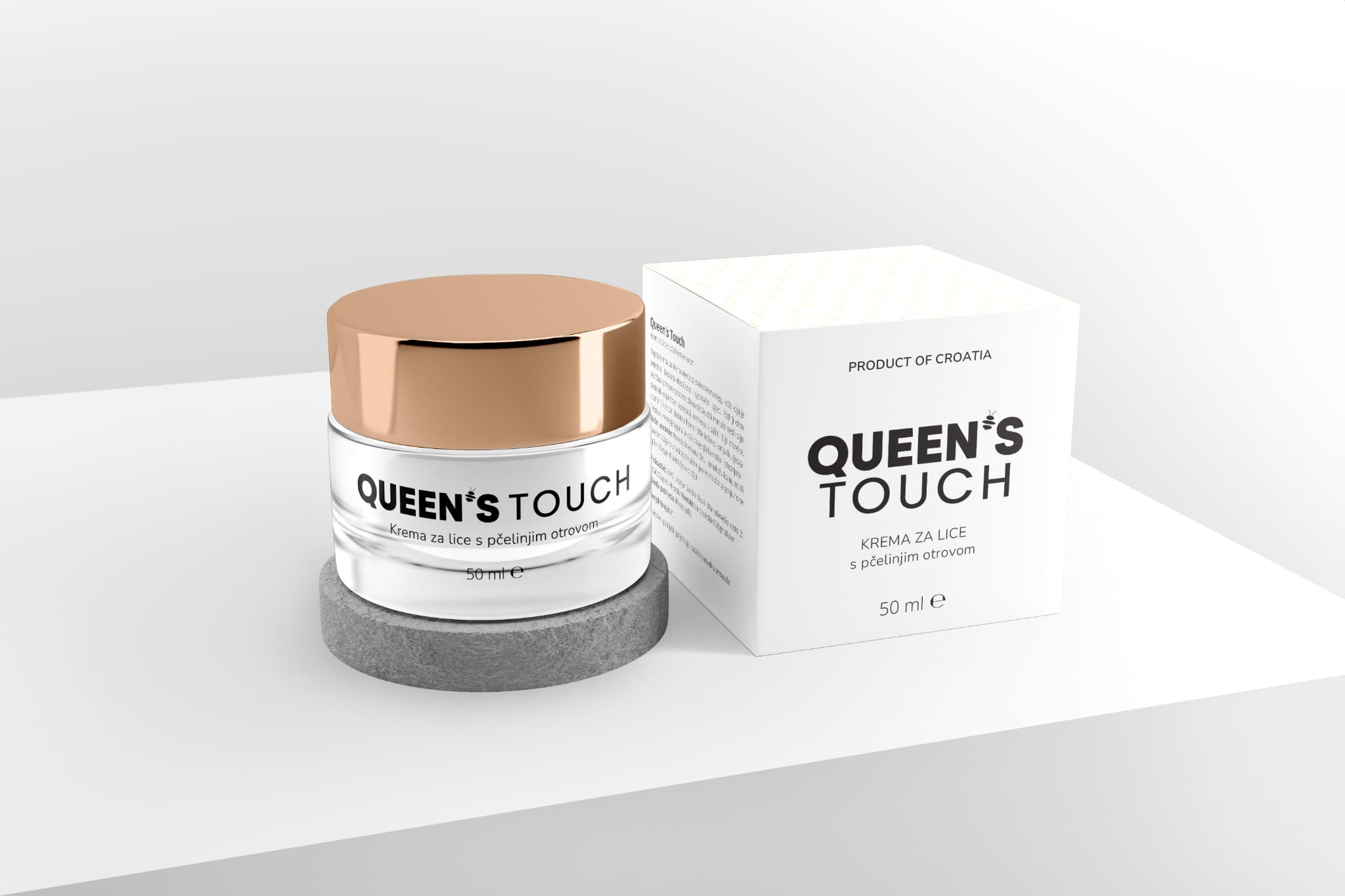 Ručno rađena luksuzna krema za lice sa pčelinjim otrovom Queen’s Touch 50ml – OPG Likarija Ručno rađena luksuzna krema za lice sa pčelinjim otrovom Queen’s Touch 50ml - OPG Likarija