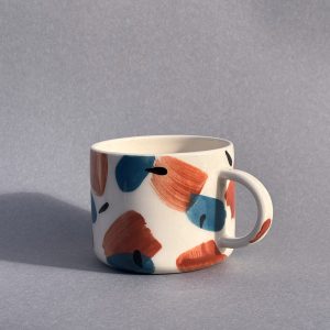 Keramička šalica za kavu ili čaj 250ml - crvena - Sun spot