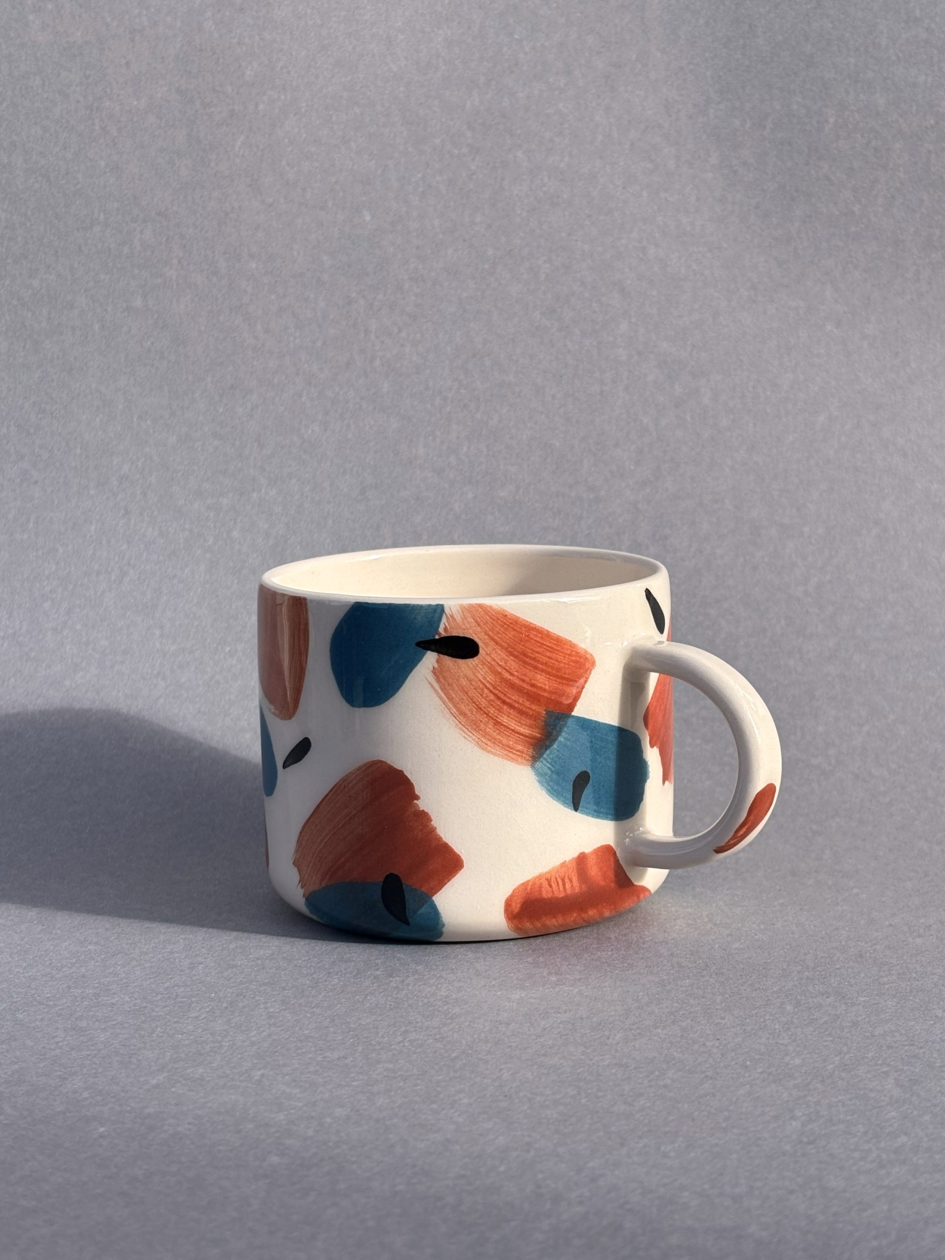 Keramička šalica za kavu ili čaj 250ml - crvena - Sun spot