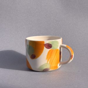 Keramička šalica za kavu ili čaj 250ml - narančasta - Sun spot