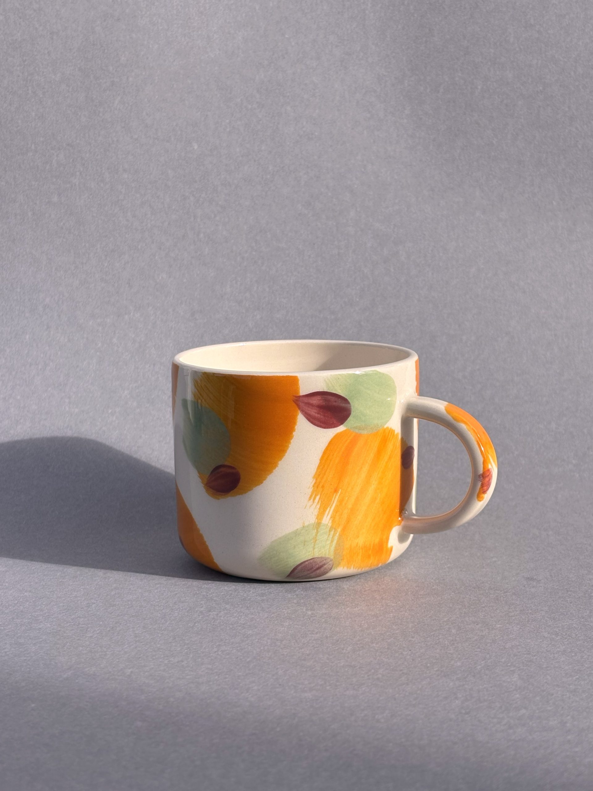 Keramička šalica za kavu ili čaj 250ml - narančasta - Sun spot