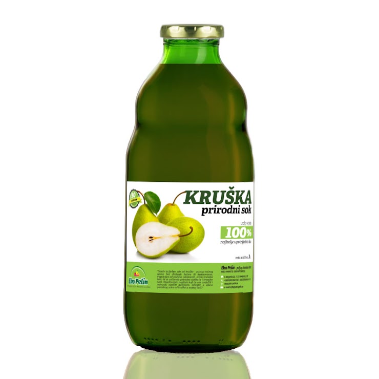 Domaći sok od 100% kruške 1L - OPG Pelin - organski uzgoj