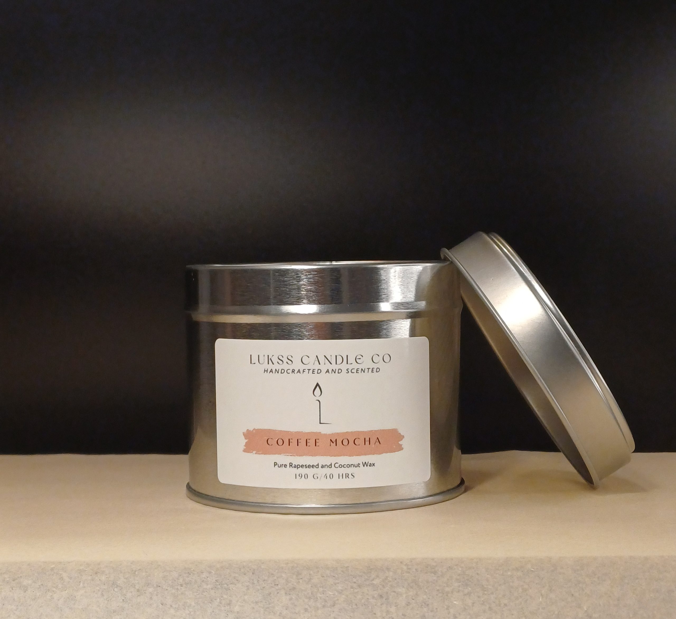 "Coffee Mocha" proljetna kolekcija svijeća - istarski ručni rad 190g - Lukss Candle Co