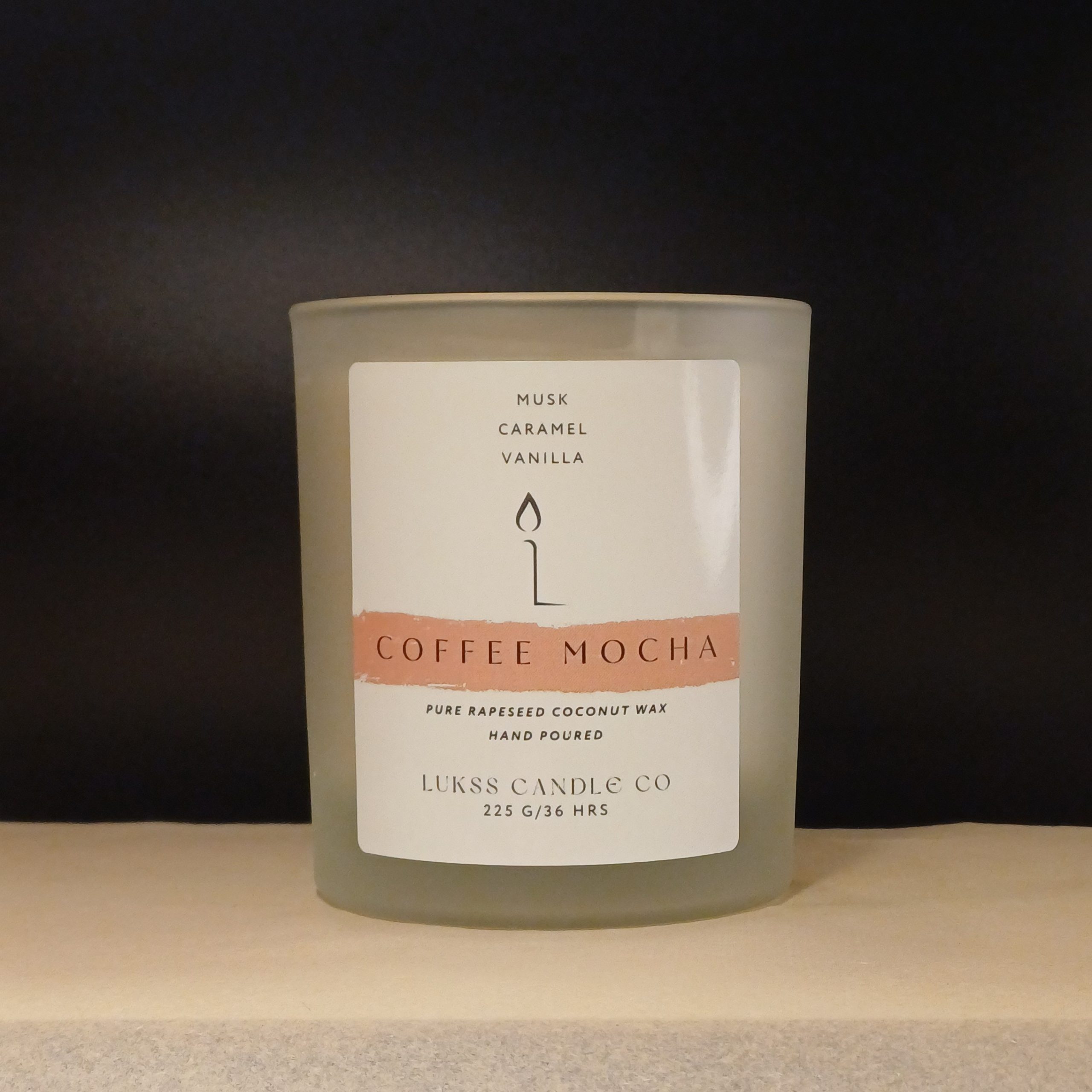 "Coffee Mocha" proljetna kolekcija svijeća - istarski ručni rad 225g - Lukss Candle Co