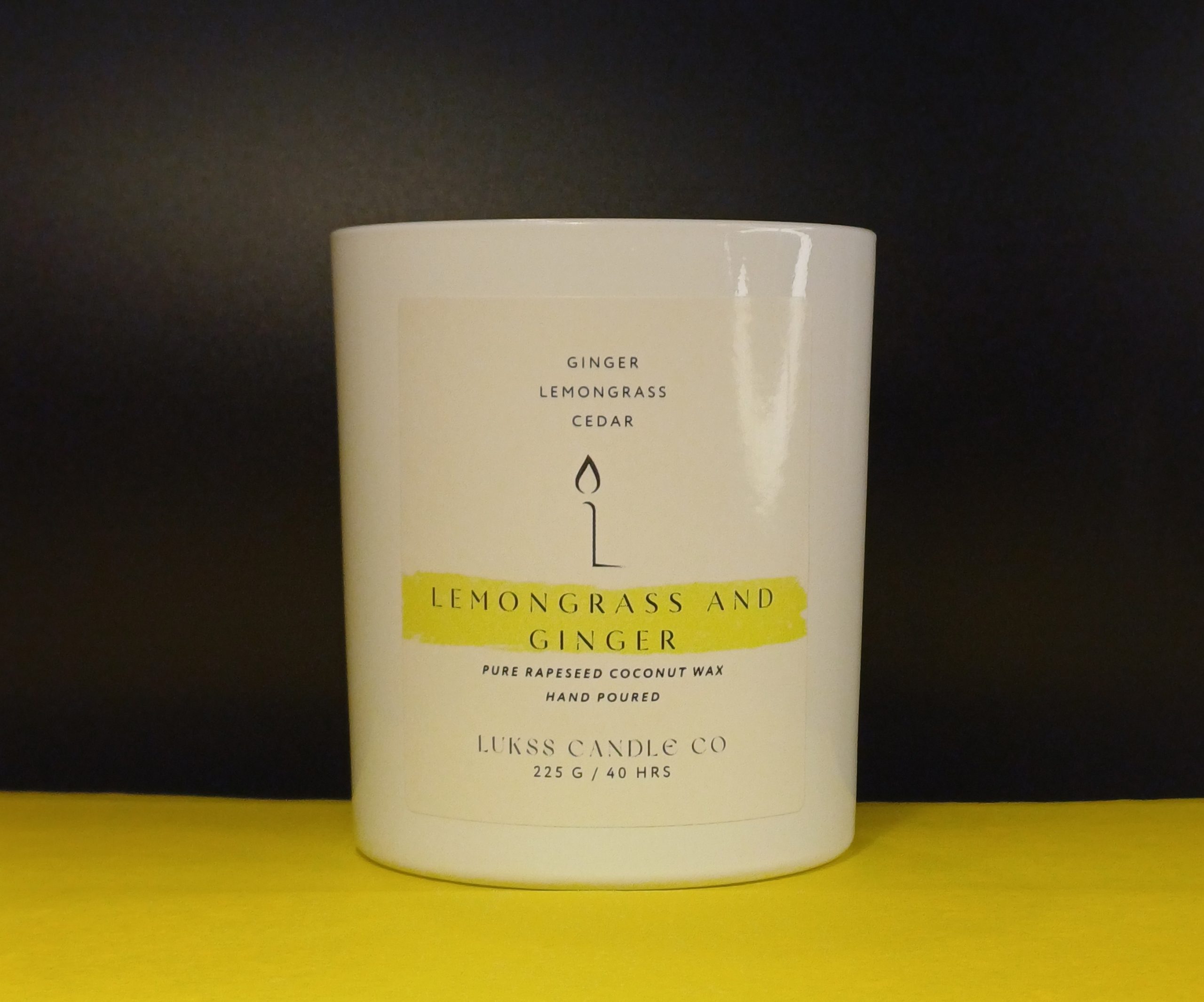 "Limunska trava i đumbir" proljetna kolekcija svijeća - istarski ručni rad 225g - Lukss Candle Co